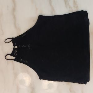 Black, Lace Crop top